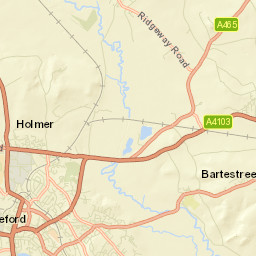 Hereford, uk Street Map