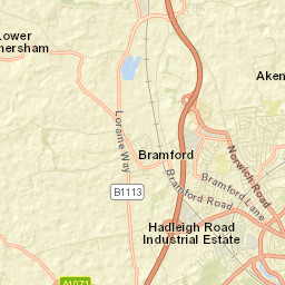 Bramford Street Map