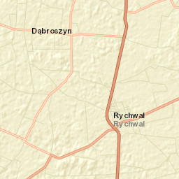 Rychwał Street Map