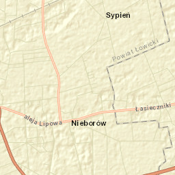 Nieborów Street Map