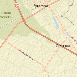 Powiat żyrardowski Street Map