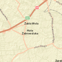 Żabia Wola Street Map
