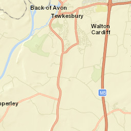 Tewkesbury Street Map