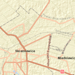 Powiat skierniewicki Street Map