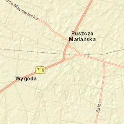 Puszcza Mariańska Street Map