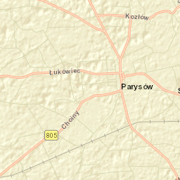 Parysów Street Map
