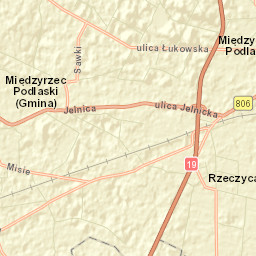 Rzeczyca Street Map