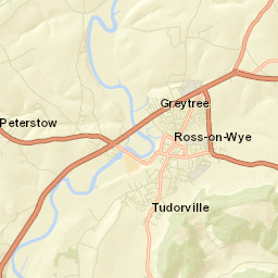A49, Ross-on-Wye, Herefordshire HR9, UK Street Map