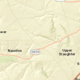 B4068, Cheltenham, Gloucestershire GL54 Street Map