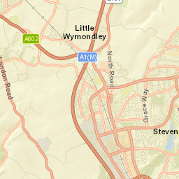Stevenage Street Map