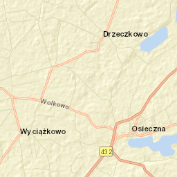 Osieczna Street Map