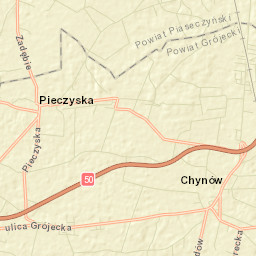 Chynów Street Map