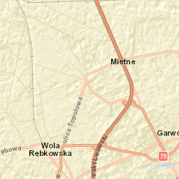 Miętne Street Map