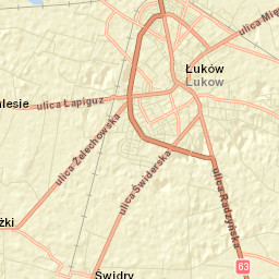 Łuków Street Map