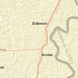 Kodeń Street Map