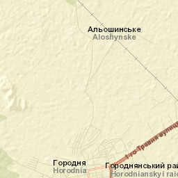 Horodnya Street Map