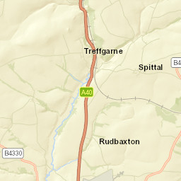 A40, Haverfordwest, Pembrokeshire SA62 Street Map