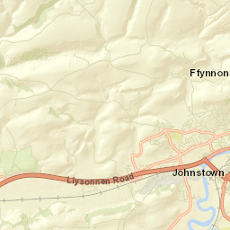 Llysonen Road, Carmarthen, Carmarthenshire Street Map