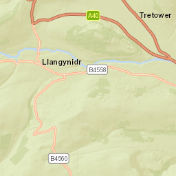 Llangynidr Street Map
