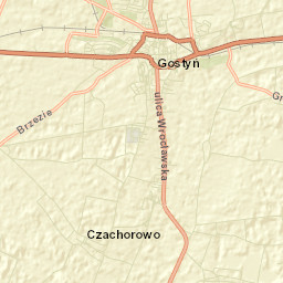Powiat gostyński Street Map