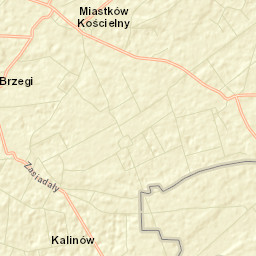 Miastków Kościelny Street Map