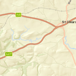 Saint Clears Street Map