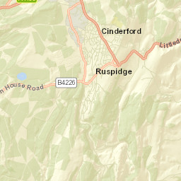 Cinderford Street Map