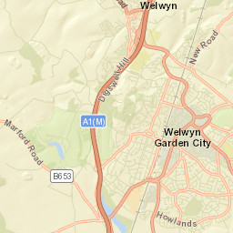 Welwyn Garden City Street Map