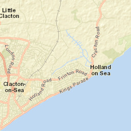 Clacton-on-Sea Street Map