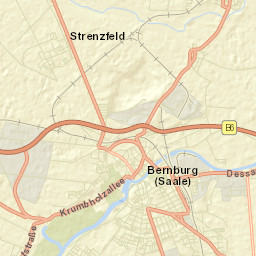 Bernburg Street Map