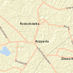Krzywda Street Map