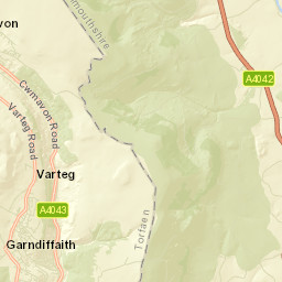 A4042, Abergavenny, Monmouthshire NP7 Street Map