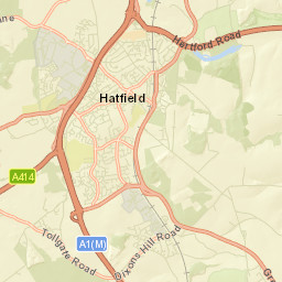 Mill Green, Hatfield, Hertfordshire AL9 5PD, UK Street Map