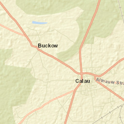 Calau Street Map