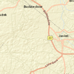 Jasień Street Map