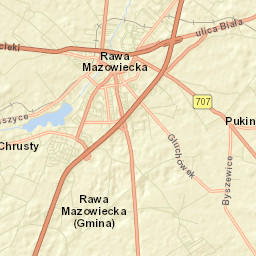 Rawa Mazowiecka Street Map