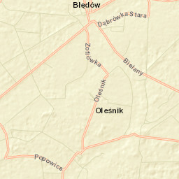 Błędów Street Map