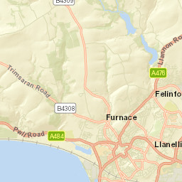 Llanelli Street Map