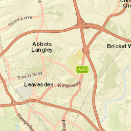 Abbots Langley Street Map