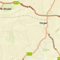 Chipping Ongar Street Map