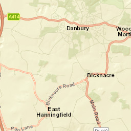 Bicknacre Street Map