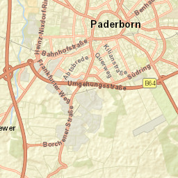 Paderborn Street Map