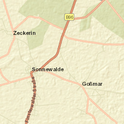 Sonnewalde Street Map