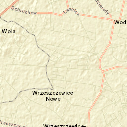 Wodzierady Street Map