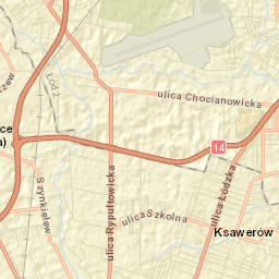 Ksawerów Street Map