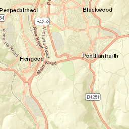 1 Greenwood Cottages, Pontllanfraith, Gelligroes, Blackwood,  Street Map