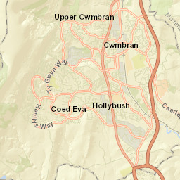 Cwmbran Street Map