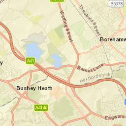 Borehamwood Street Map