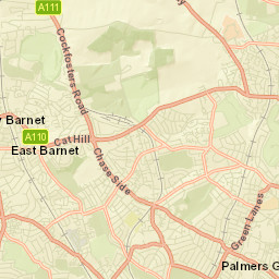 Hadley Wood Street Map