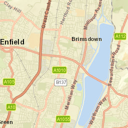 Enfield Town Street Map